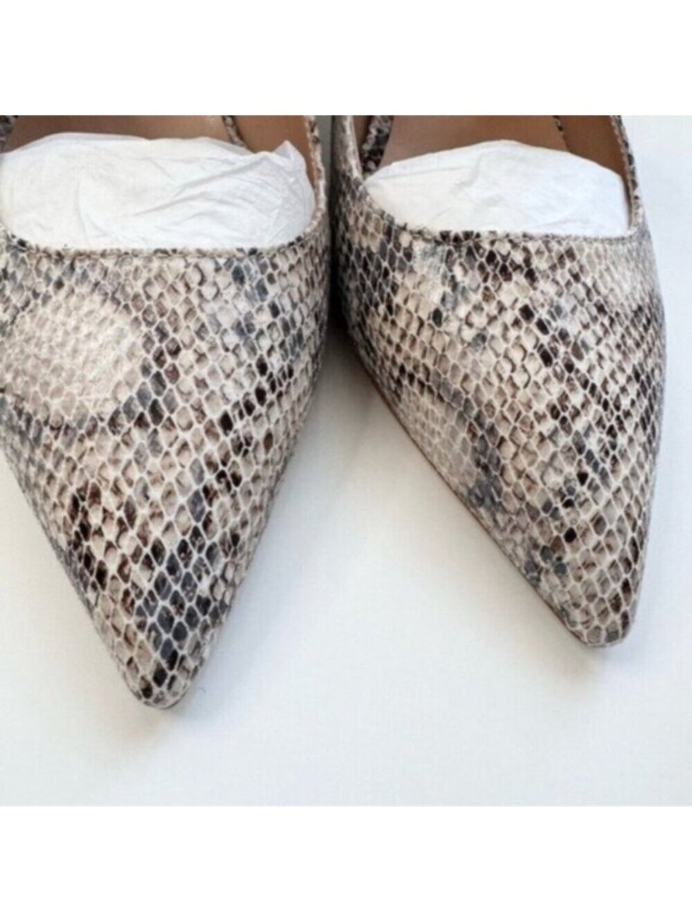 Size 8 Women Embossed Pointed Toe Chunky Heel Pumps Slip On FOWT - Picture 9 of 13